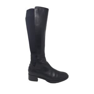 Tory Burch Caitlin Riding Stretch Tall Boot Leather Suede Black 33139 Size 6.5